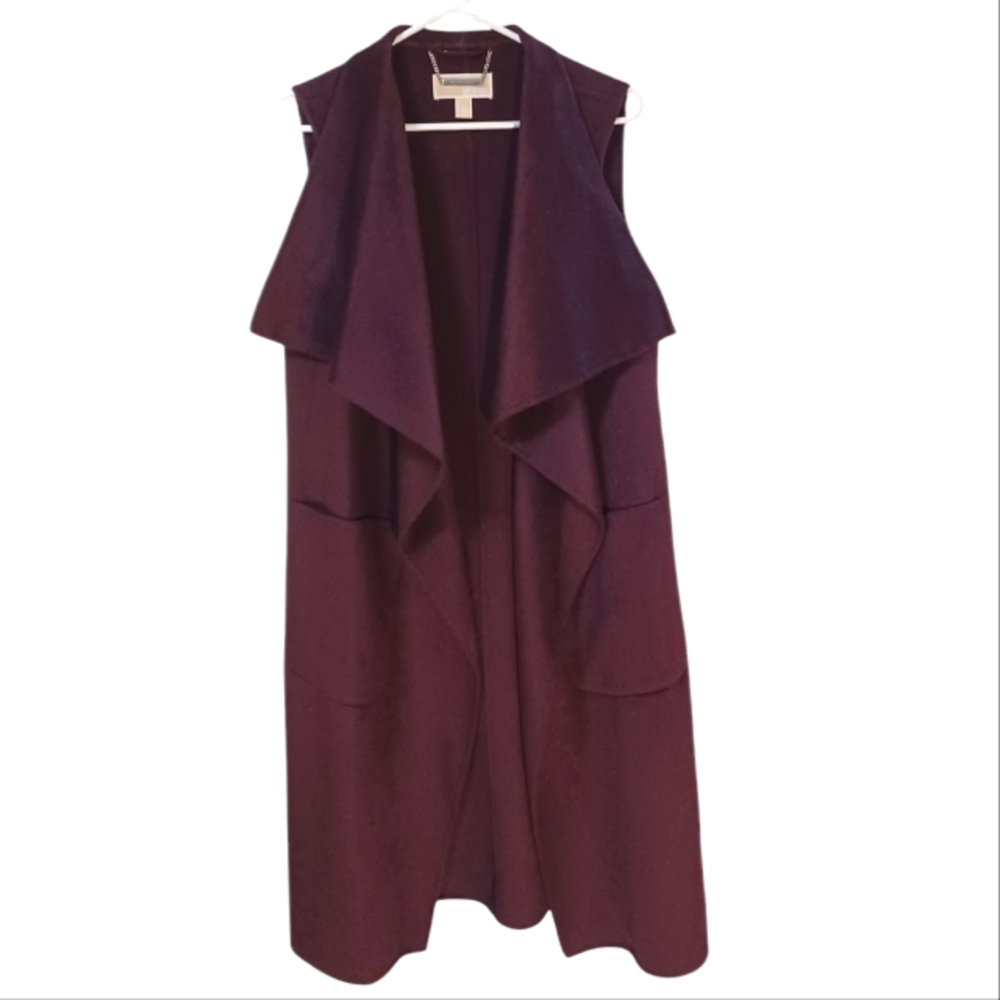 Michael Kors Full Length Wool Sleeveless Coat